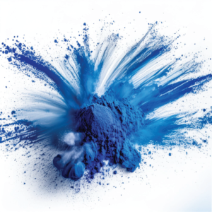 Explosion of blue ultramarine cosmetic grade pigment powder